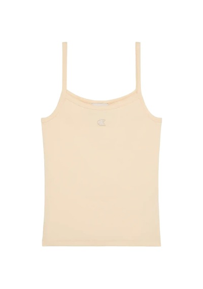 Calvin Klein Sl 2x2 Baby Rıb Stra, Tgy Krem Kadın T-shirt