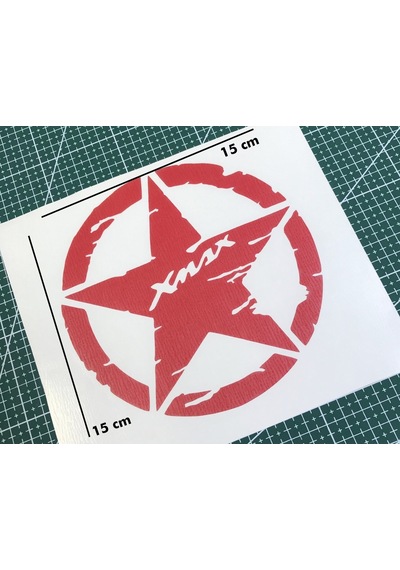 Deeb Army Yamaha Xmax Yıldız Sticker Etiket Mat Kırmızı 2 Adet