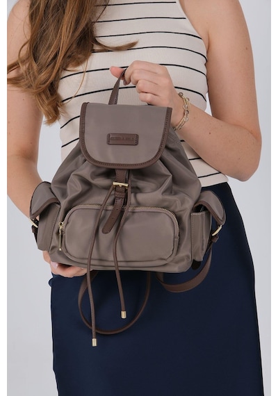 Silver Polo Sp1207 Kadın Sırt Çantası Saten Kum-kahve