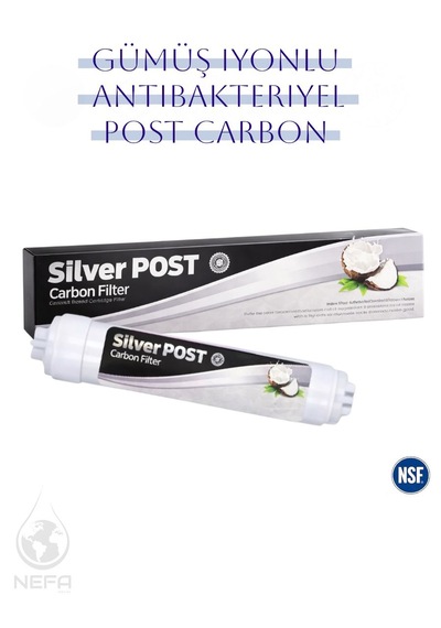 Gümüş Iyonlu Silver Coconatlı Nano Antibakteriyal Post Carbon Filtre Nsf Onaylı