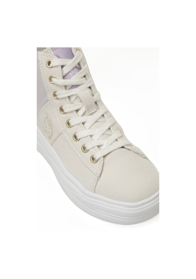 Uspoloassn U.s. Polo Assn. Cleberas Jr Bej Kız Çocuk High Sneaker Bej-lıla-pudra