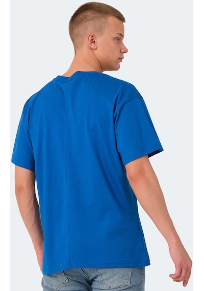 Slazenger KULANA Oversize Erkek Oversıze Saks Mavi Tişört