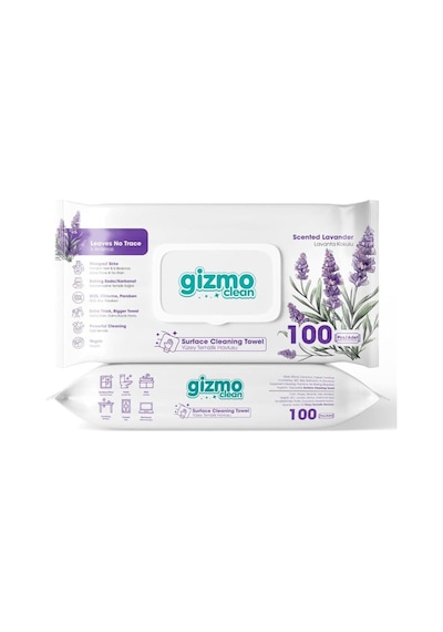 Gizmo Clean Yüzey Temizlik Havlusu Lavanta Kokulu 100 Lü Beyaz