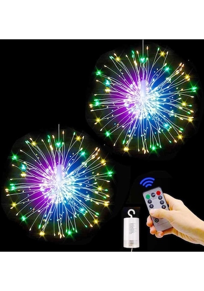 Dekor Düğün Işıkları Patlayan Led Işık Fire Work Warm Light Led Renkli Led Işık Kumandalı Led Işık Çok Renkli