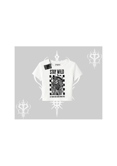 Tarzsokak Babby Tee Tshirt Stay Wild Rock Spirit Urban Riot Beyaz
