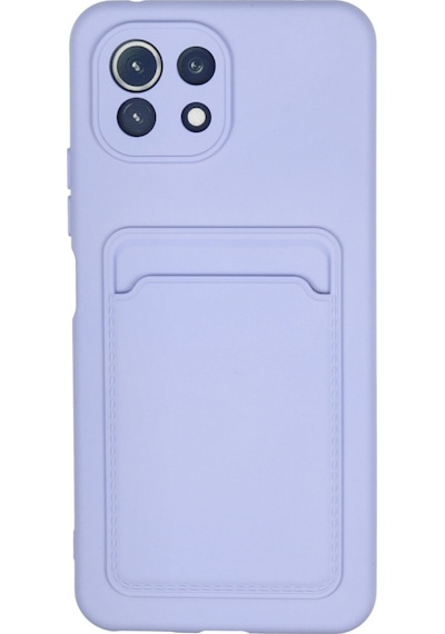 Xiaomi Mi 11 Uyumlu Kılıf Kelvin Kartvizitli Silikon - Lila