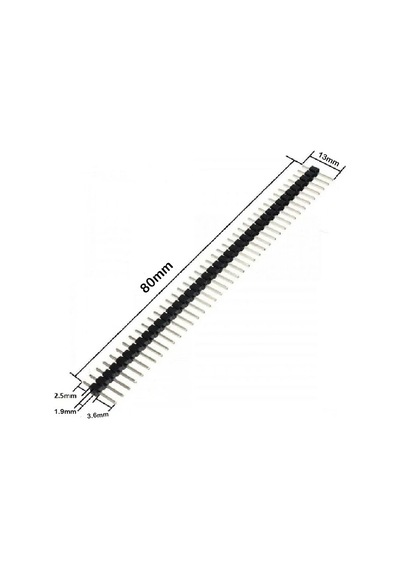 40 Pin (1x40) 13mm 2.00mm 180 Derece Erkek - Erkek Pin Header