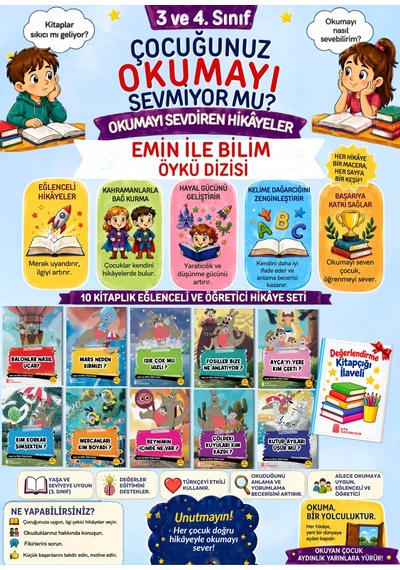 3. Sınıflar Eğlenceli Okumayı Sevdiren Hikaye Seti 10'lu
