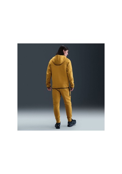 Nike Tech Fleece Tam Fermuarlı Kapüşonlu Sarı