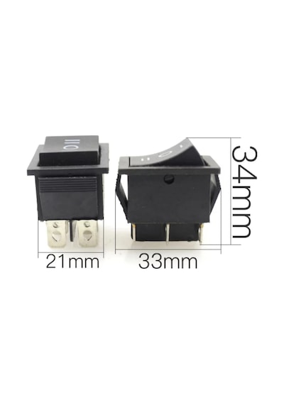 Ic-108 Geniş Işıksız Anahtar On-Off-On 6 Bacaklı 1 Adet