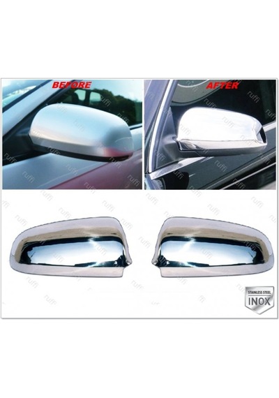 Audi A3 8P Krom Ayna Kapağı 2 Parça 2000-2003 Arası Paslanmaz Çelik