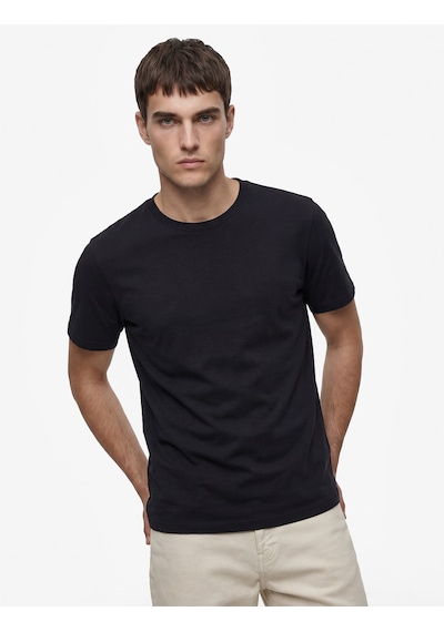Koton Regular Fit Viskon Karışımlı Kısa Kollu Bisiklet Yaka Basic Tişört Siyah 6sam10476mk Koton Regular Fit Viskon Karışımlı Kısa Kollu Bisiklet Yaka Basic Tişört Siyah 6sam10476mk