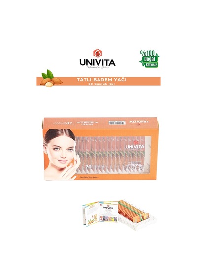 %100 Doğal Katkısız Tatlı Badem Yağı - 20 Günlük Bakım Kürü - 80 Ml 4ml X 20 Diğer