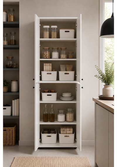 Nest 4 Kapaklı Çok Amaçlı Dolap Y:182 G:62 D:35 / Beyaz 180 X 60