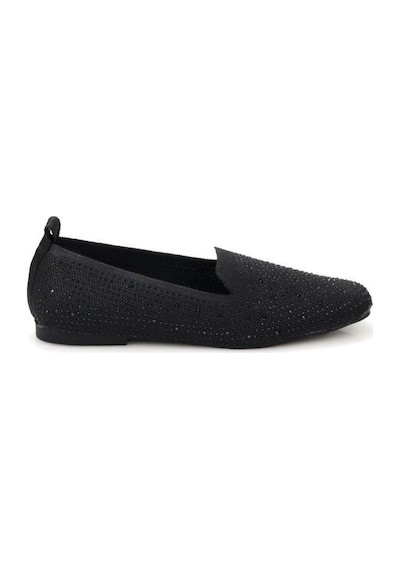 Pierre Cardin Papuçcity Sprs 03401 Kadın Günlük Keten Taşlı Babet Sıyah