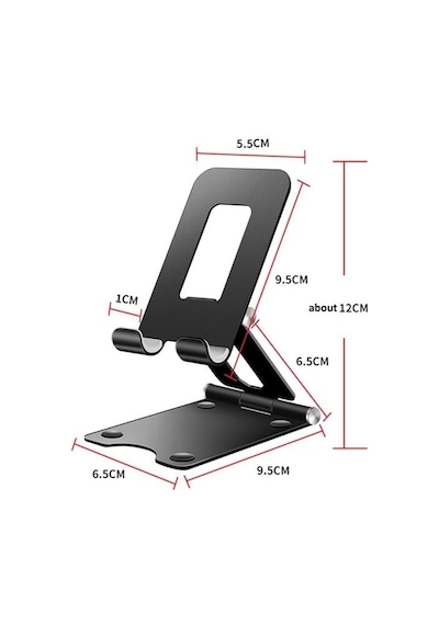 A30 Masaüstü Metal Telefon Stand Tutacağı Çift Eksenli Katlanabilir
