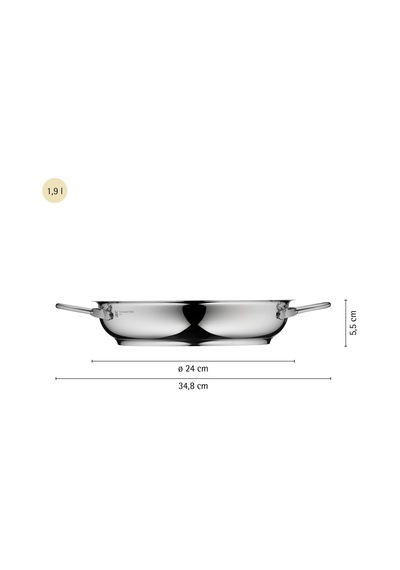 Wmf Profi Cromargan Çelik Sahan 24 Cm Gri