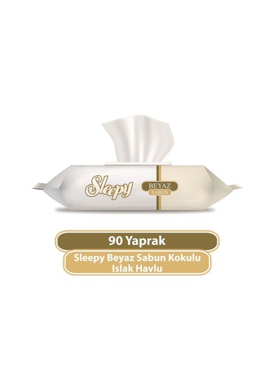 Islak Havlu Mendil 90 Yaprak Beyaz Sabun Kokulu Plastik Kapaklı Tekli Pk