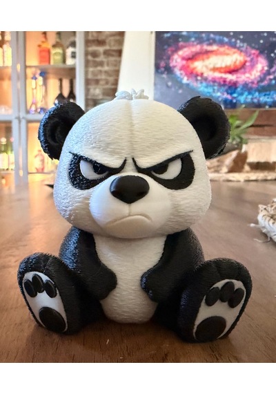 Kızgın Panda Figür Dikkat Çekici Dekoratif Biblo Masa & Raf Süsü Panda