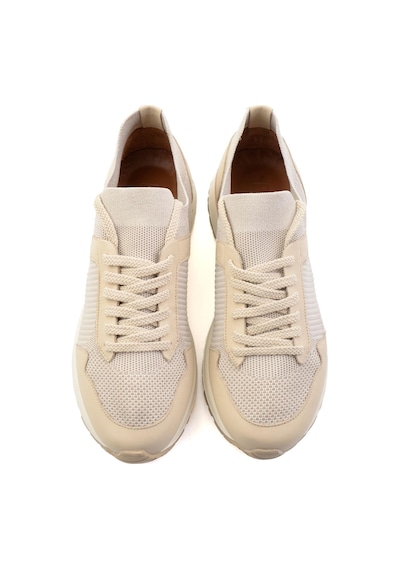 Bambi Bej Hakiki Deri Erkek Sneaker E01730580382
