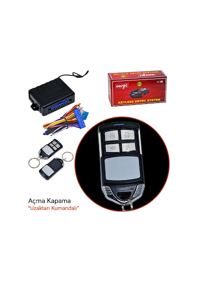 Carpi Açma Kapama 12v Kapaklı Siyah Kumandalı 4 Tuşlu Sinyal Çıkışlı Br4602605
