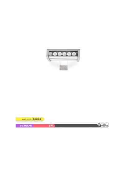 ACK LED Wallwasher 3000K Gün Işığı 6W 180mm Gün Işığı