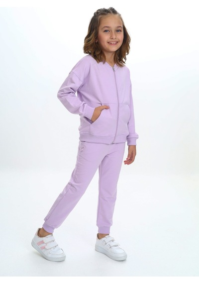 Toontoy Kids Toontoy Kız Çocuk Damla Nakışlı Eşofman Takım Lila