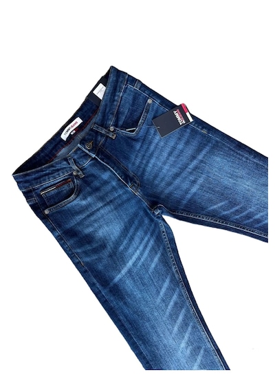 Tommy Hilfiger Erkek Denim Jeans Yazlık Kot Pantolon Koyu Mavi