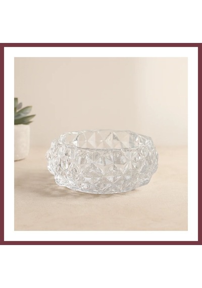 Storeşahin Yuvarlak Cam Küllük 12.8 Cm Diamond Kristal Shn0720