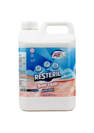 Resteril Alkolsüz Bebek - Çocuk Dezenfektan Yüzey Hijyen Spreyi 5 L