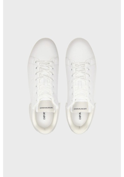 Emporio Armani Deri Logolu Sneaker Ayakkabı Erkek Ayakkabı Em003663 Af18212 M0459 Beyaz-buz Mavi Emporio Armani Deri Logolu Sneaker Ayakkabı Erkek Ayakkabı Em003663 Af18212 M0459 Beyaz-buz Mavi