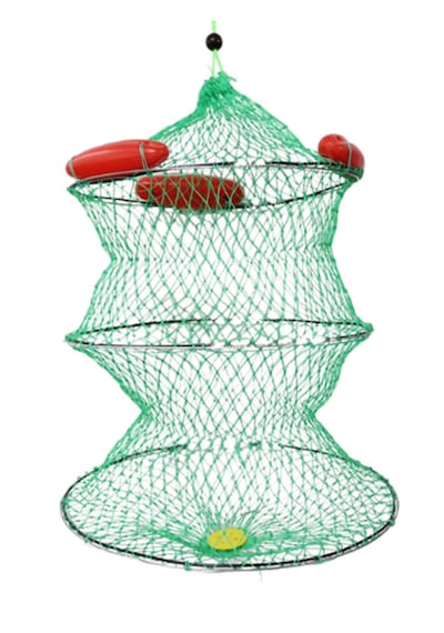 Katlanabilir Canlı Balık Sepeti Şamandıralı Balık Saklama Filesi 40x60 Cm Livar