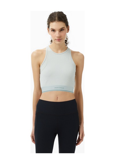 Under Armour Meridian Rib Antrenman Branded Kadın Yeşil Koşu Atlet 1389641