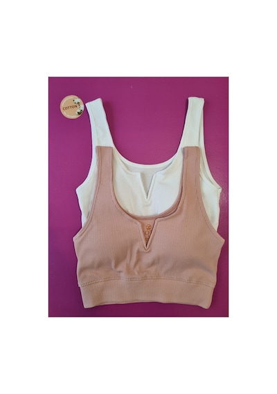 Demirsa Boutique Modelli, Fitilli 2 Adet Pudra Ve Beyaz Renk Çıkarılıp Takılabilir Pedli Kaşkorse Kadın Büstiyer Pudra-beyaz Demirsa Boutique Modelli, Fitilli 2 Adet Pudra Ve Beyaz Renk Çıkarılıp Takılabilir Pedli Kaşkorse Kadın Büstiyer Pudra-beyaz