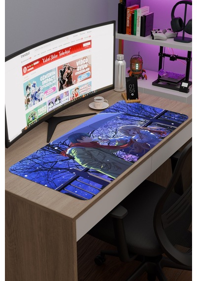 Toradora Anime V4 - 90x40 Xxl Gaming Kauçuk Kaymaz Taban Mouse Pad Fare Altlığı