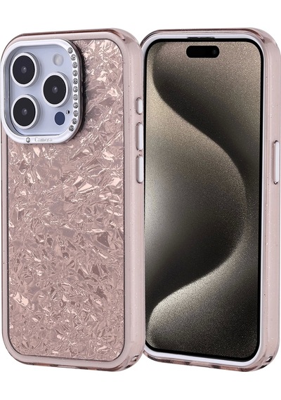 Apple Uyumlu iPhone 15 Pro Kılıf Taşlı Tasarımlı Zore Kapi Kapak 1