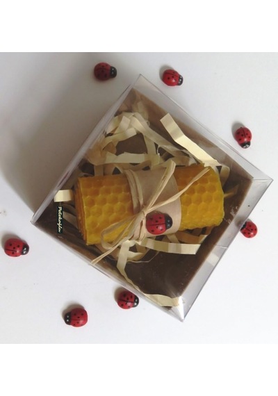 Petekoğlu 6 Adet Özel Günler İçin Doğal Petek Balmumu Mum 7cm X3cm Kutulu Mum Beeswax Candle Çok Renkli