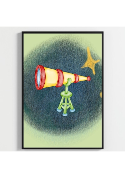 Besay Uzay Macerası Astronotlu Eğitici Ve Eğlenceli Bebek Odası Posteri 3'lü Çocuk Odası Poster Seti A2 Çerçevesiz