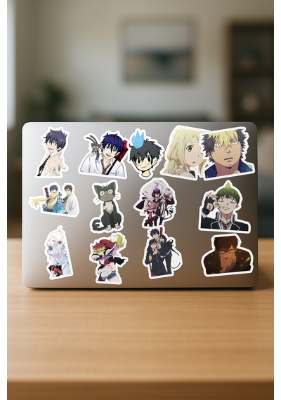 Ao No Exorcist Blue Exorcist Anime Telefon Laptop Bullet Journal Sticker Paketi 20 Adet Çok Renkli