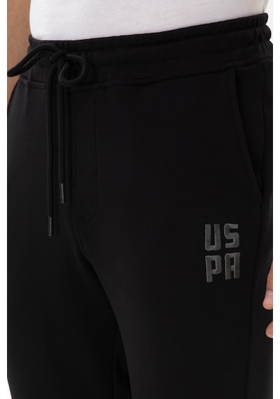 U.S. Polo Assn. Erkek Comfort Fit Kapüşonlu Kısa Kollu Siyah Sweatshirt 50320030-VR046
