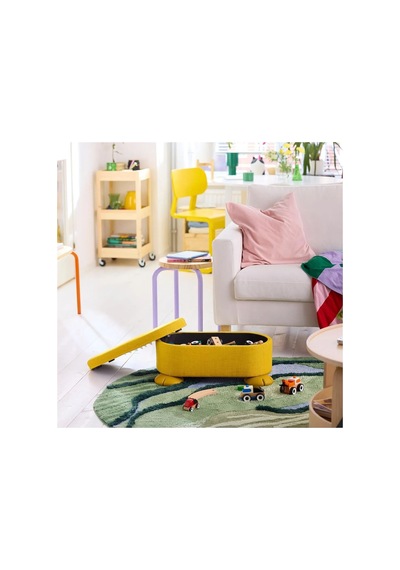 Ikea Grejsımojs Çocuk Oyun Halısı 153 X 215 Cm Yeşil - Siyah - Mavi Çok Renkli