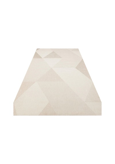 Bespoky Mono 03 Beige Geometrik Modern Salon Kilimi Ekru