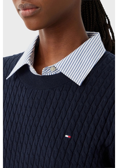 Tommy Hilfiger % 100 Pamuk Regular Fit Bisiklet Yaka Örgü Kazak Kadın Kazak Ww0ww44993 C1g Lacivert Tommy Hilfiger % 100 Pamuk Regular Fit Bisiklet Yaka Örgü Kazak Kadın Kazak Ww0ww44993 C1g Lacivert