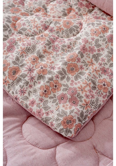 Rivaistanbul Pembe Bahar Çift Kişilik Çift Taraflı Kapitone Yorgan 200x215 Cm Pembe