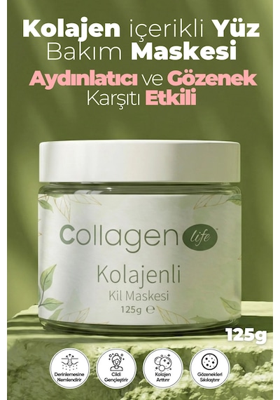 Collagen Life Akne Ve Siyah Nokta Karşıtı Kolajenli Kil Maskesi 125gr