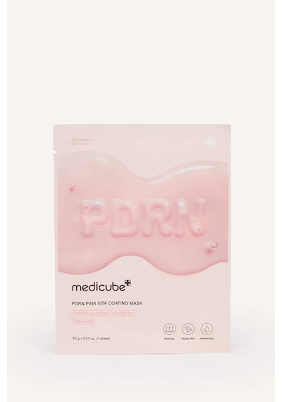 Medicube PDRN Pink Vita Coating Mask Nemlendirici ve Besleyici Somon PDRN ve Pembe B12 Vitaminli Kağıt Maske H8676AXNS