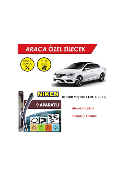 Renault Megane 4 Ön Silecek Takımı 2016-2021