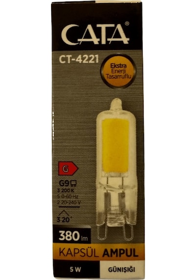Cata Ct-4221 5w 3200k Günışığı G9 Duylu Kapsül Ampul 4 Adet