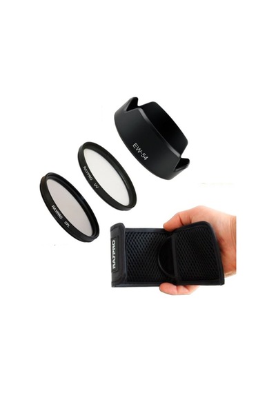 Raypro UV + Polarize Filtre 52 MM + EW-54 Parasoley + Filtre Çantası