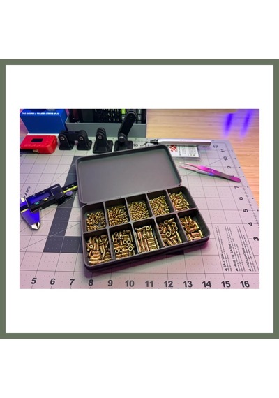 Bezos 3d Baskı 10 Bölmeli Menteşeli Organizer Kutu Vida Cıvata Ve Küçük Parça Saklama Kutusu Gri Bezos1